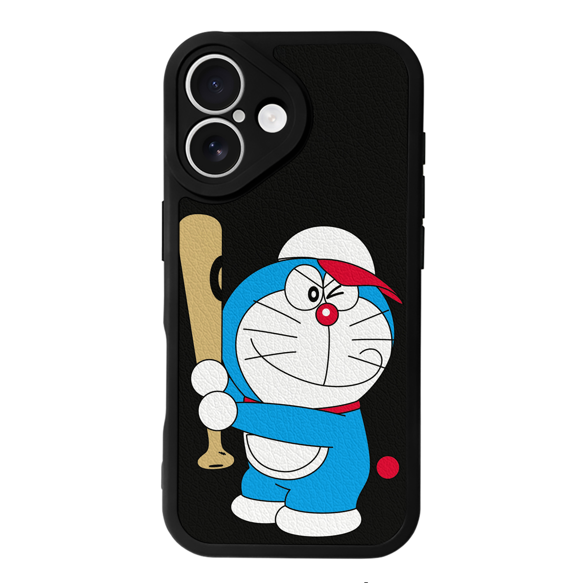 （画像用） ドラえもん Doraemon 【iPhone 16シリーズ対応】シリコンスマホケース（レザー調） 材質：シリコン